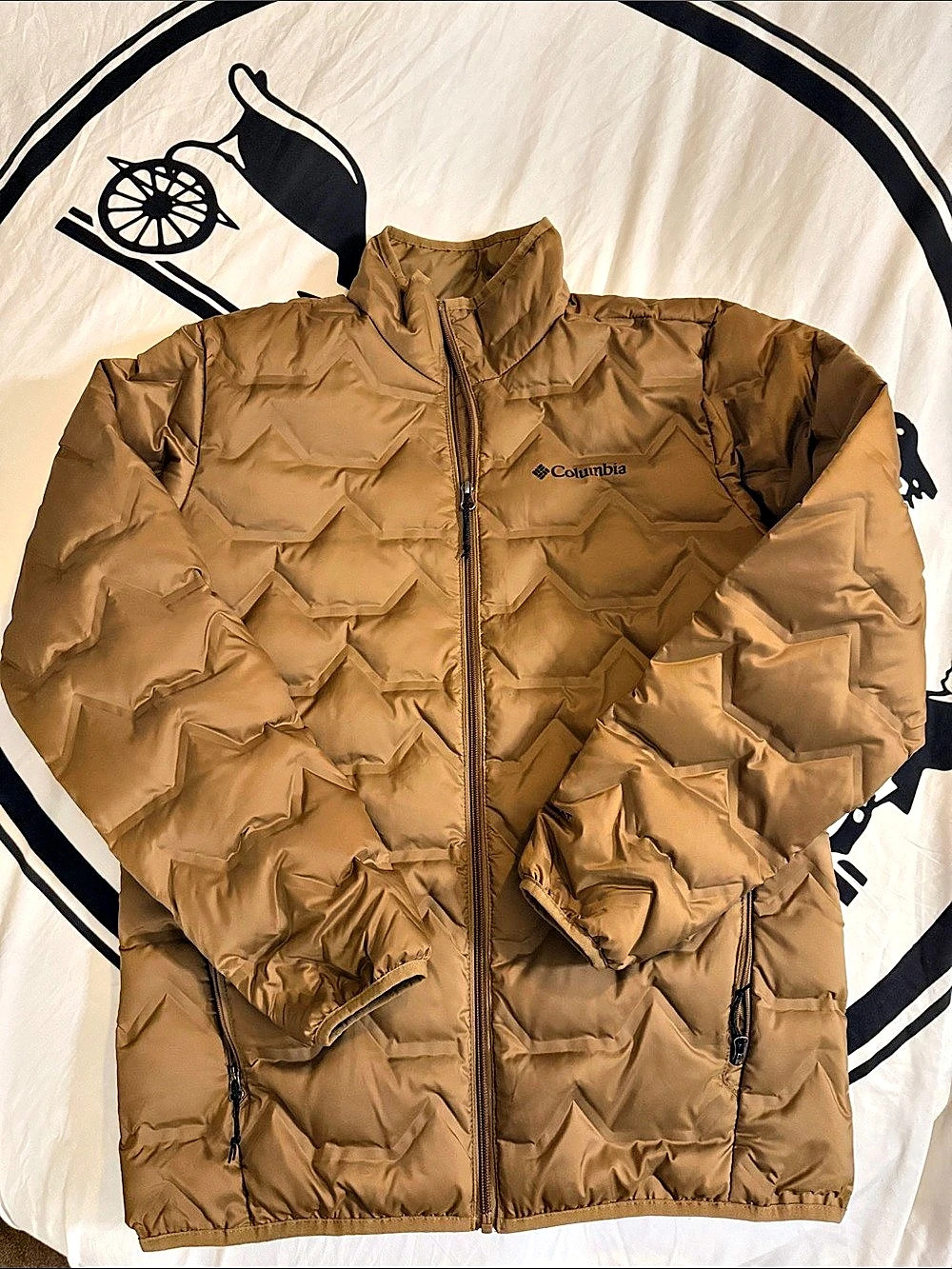 Columbia Omni-Heat jacket Puffer Brown Size Small